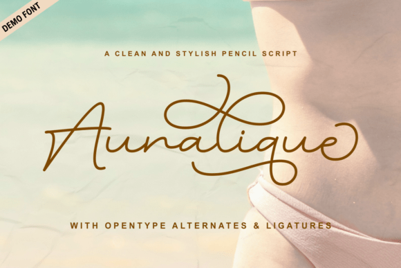 Auralique Demo: A Script Typeface for Modern Web Design