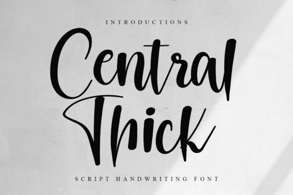 Central Thick: A Handwritten Script Font for Modern Branding