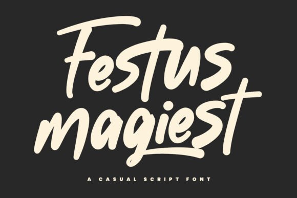 Festus Magiest: A Bold Script Font for a Polished Brand Identity