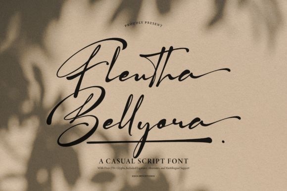 Flentha Bellyora: A Relaxed Script Font for Editorial Design