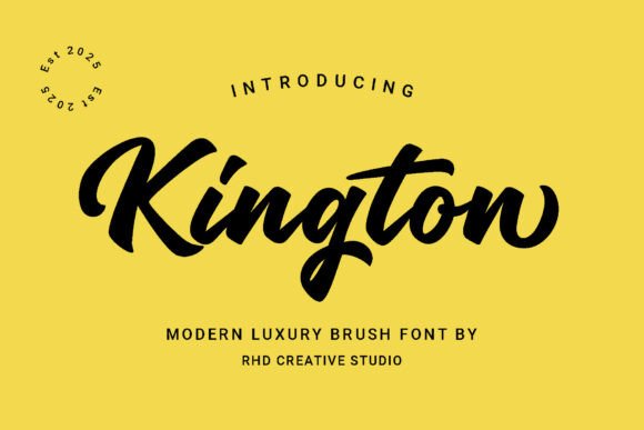 Kington Font: A Bold Script for Digital Branding and Web Design