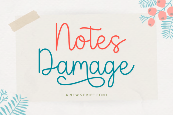 Notes Damage: A Creative Script Font for Campaign Design