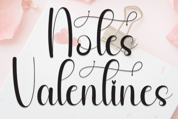 Notes Valentines: A Graceful Script Font for Elegant Branding