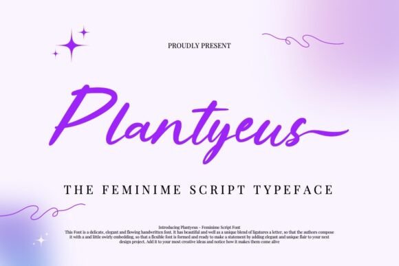 Plantyeus: The Graceful Script Font for Elegant Brand Identity