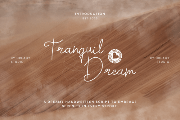 Tranquil Dream: A Handwritten Script Font for Editorial Calm